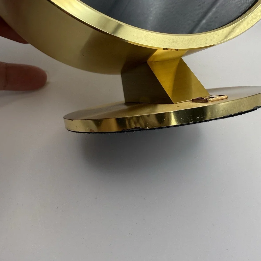 VINTAGE HOWARD MILLER NATHAN GEORGE HORWITT BRASS MUSEUM DESK CLOCK MOVADO MCM
